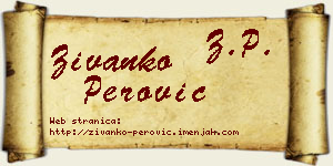 Živanko Perović vizit kartica